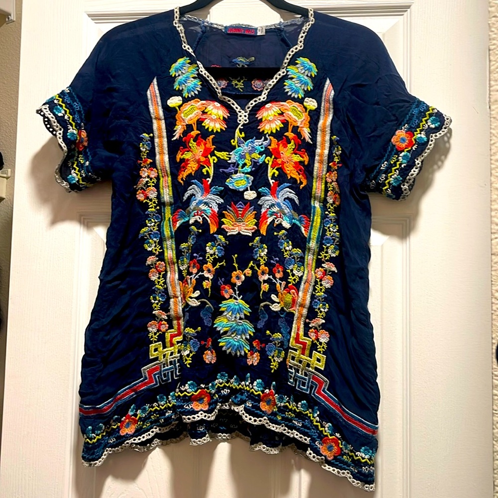 Johnny Was Embroidered top